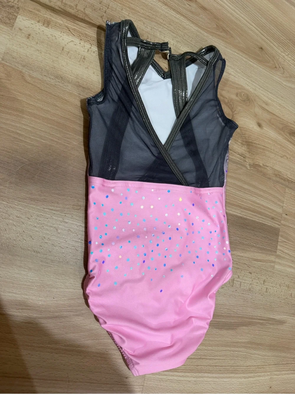 Girls Pink Ombre Sparkle One-Piece Leotard